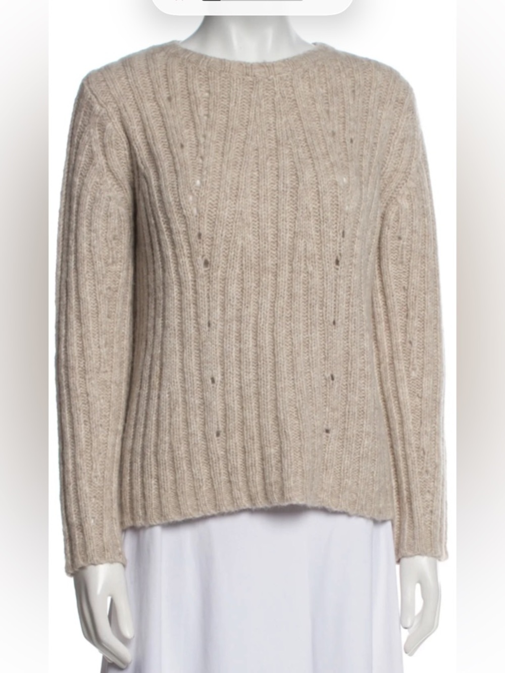 Nili Lotan Size Small Alpaca Sweater Oatmeal